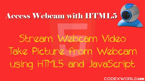 html5 webcam|HTML 5 access to webcam (streaming)